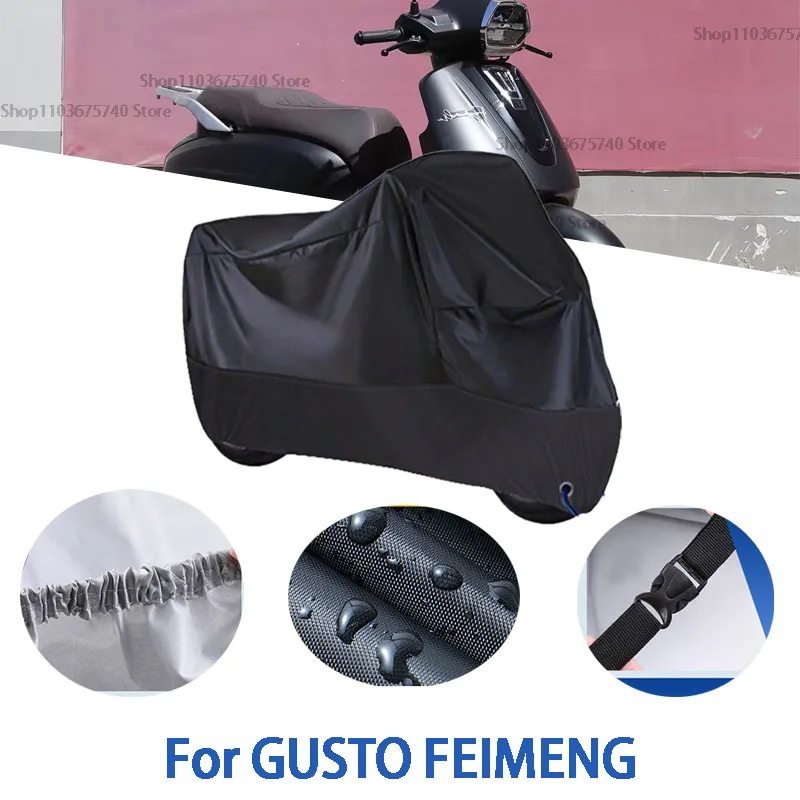 

Motorcycle Full Covers For GUSTO FEIMENG Car Outdoors Sun Protection Dust No Ear Thickened Oxford Clothcover Accessories