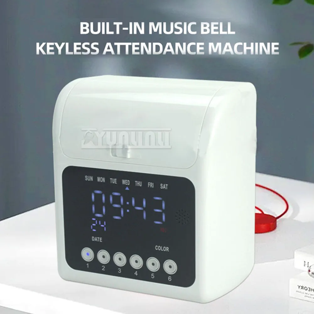 for Commuting Check-In English Attendance Machine Paper Card Type Clocking in Machine Microcomputer Card Insertion