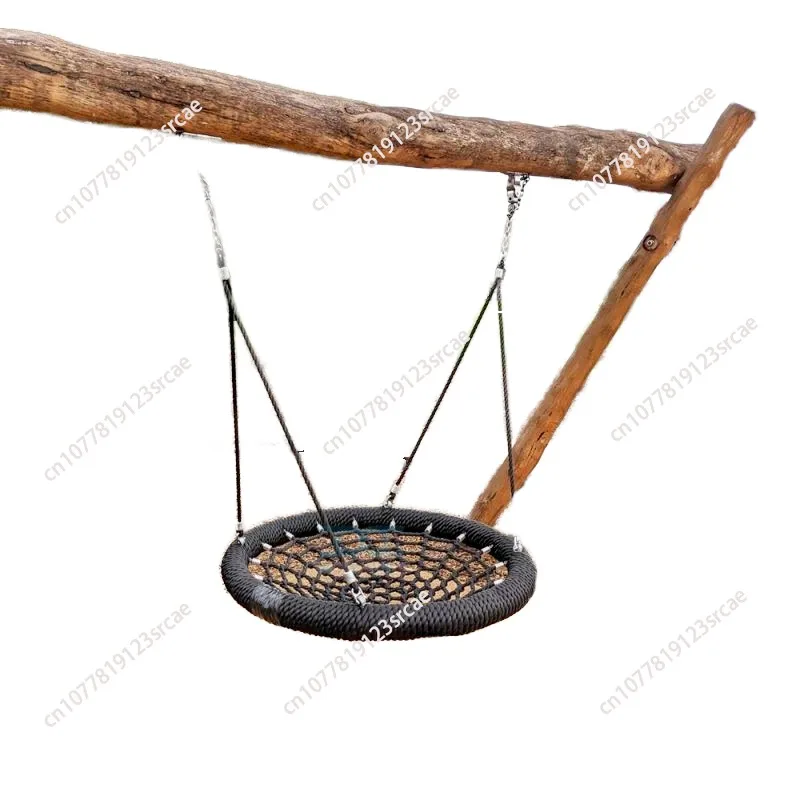 

60Cm Indoor Outdoor Durable Alloy and PE Playground Swing Set Webbing Mesh Rope Kindergarten Adventure Park