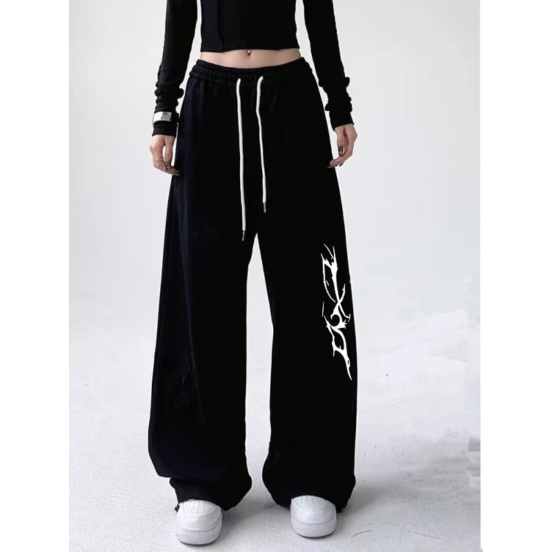 أزياء شخصية طباعة النساء السراويل عالية الخصر الأمريكية الشارع نمط Sweatpants النساء الهيب هوب كل مباراة امرأة السراويل