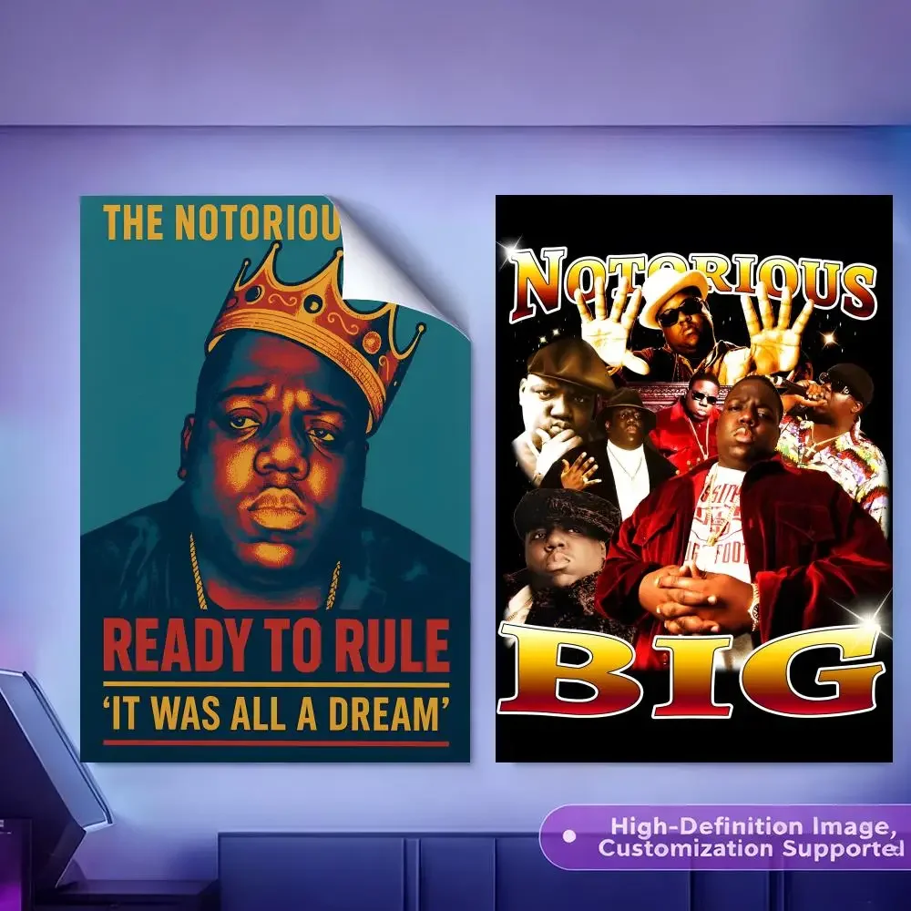 Biggie Smalls Music Album Painting Calligraphy HD Canvas Poster Crease Free Waterproof All Space Wall Decor