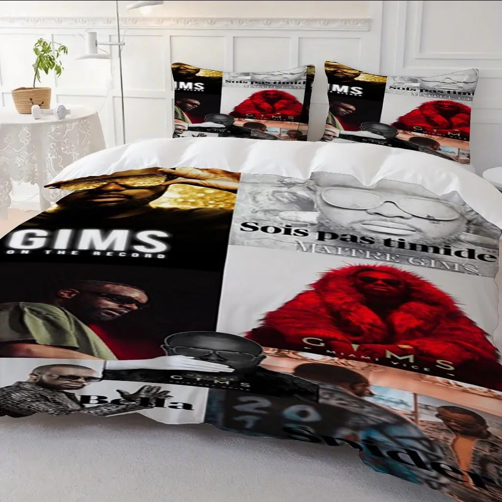 Customize 3pcs Maitre Gims Album Collage Poster Duvet Cover Set - Machine Washable Bedding Kit, Quilt Decor, Bedroom Guest Room,