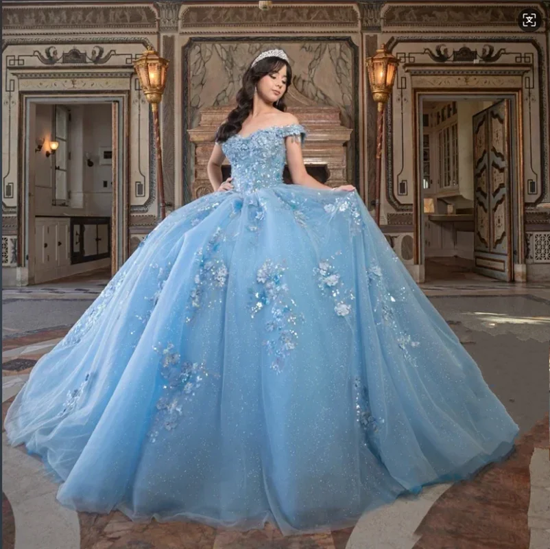 Female Masquerade Ball Outfit: The Perfect Light Blue Princess Gown for  Elegant Evening Events