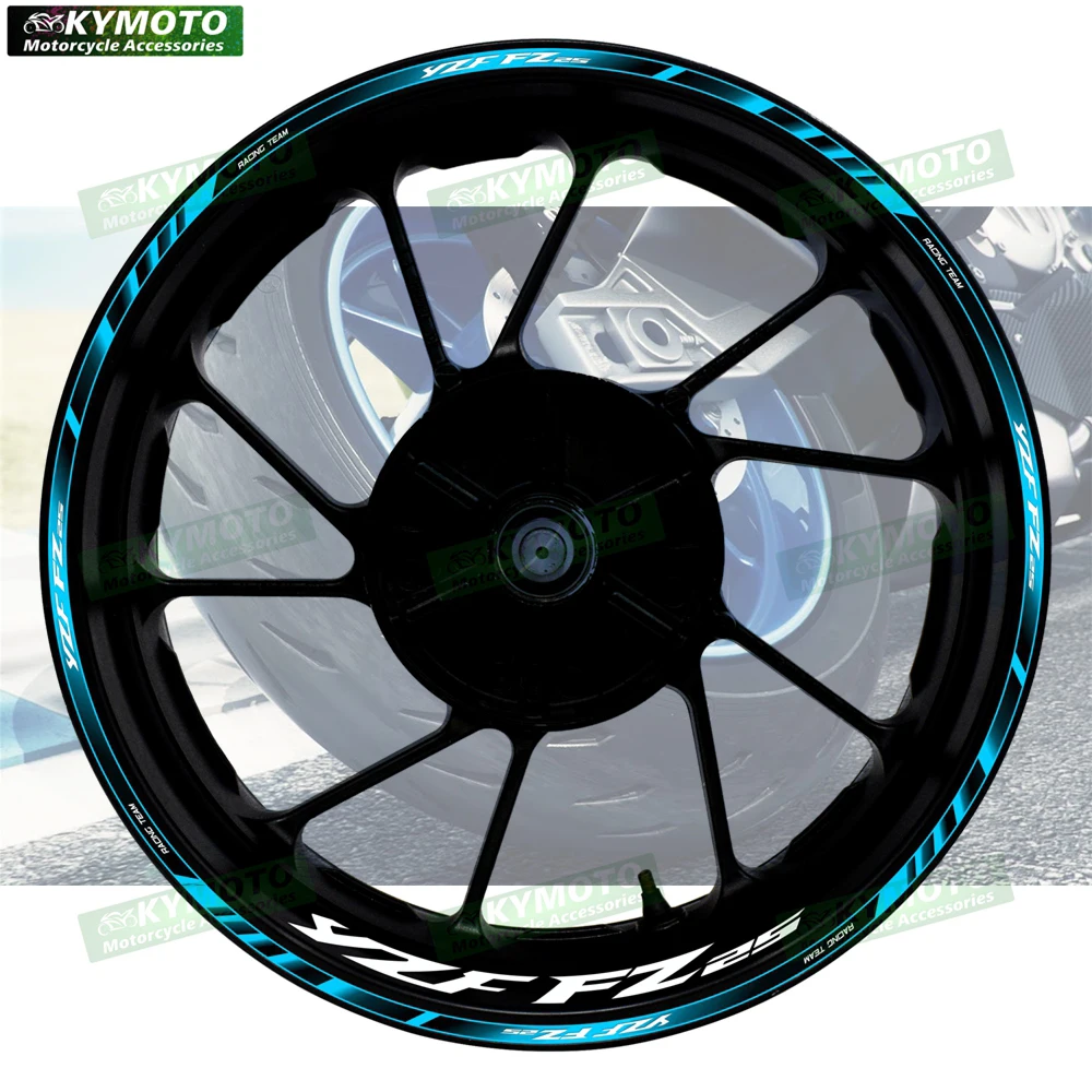 Pegatina reflectante para rueda de motocicleta YZF FZ25 FZ25, pegatina modificada para rueda de carenado de 17 pulgadas, cinta decorativa a rayas para llanta