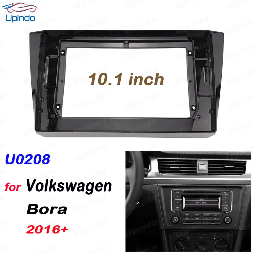 

Car Accessory Double Din 10.1 Inch Audio Plastic Fascia Gps Mp4 Radio Panel Frame for VW Bora 2016+ Dashboard Mount Kit