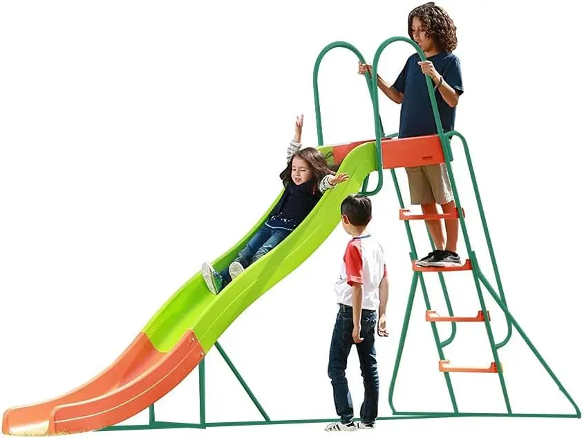 Play Set Kids Slide: 10 ft Freestanding Climber,  , Playground Jungle Gyms Kids Love – Above Ground Pool Slide f