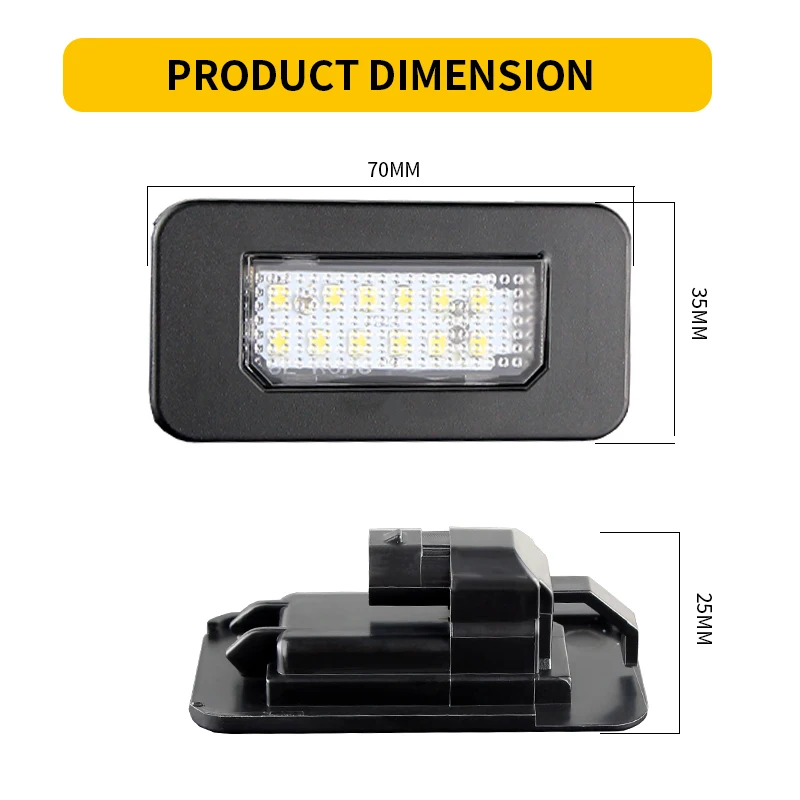 Canbus LED License Plate Lights White For Alfa Romeo Giulia 2016-2022 Stelvio 2017-2022 OEM#50550396 Tail License Number Light