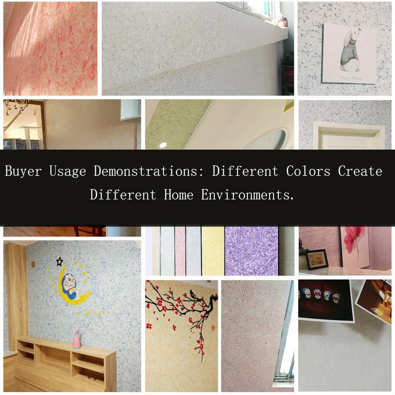 Eco-Art Wall Covering, Plant Fiber Wall Powder, 1KG Dry Powder, Better than Wallpaper for Furniture and Wall Decoration