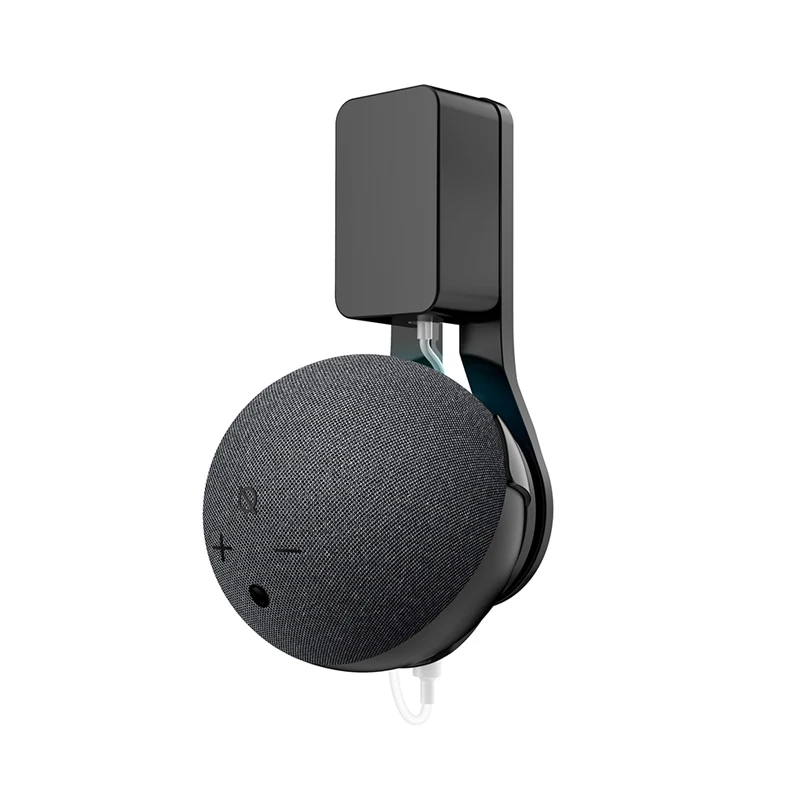 Support Mural Pour Echo Dot 4 Et 5 - Fixation ABS Avec Passe-Câbles - Blanc