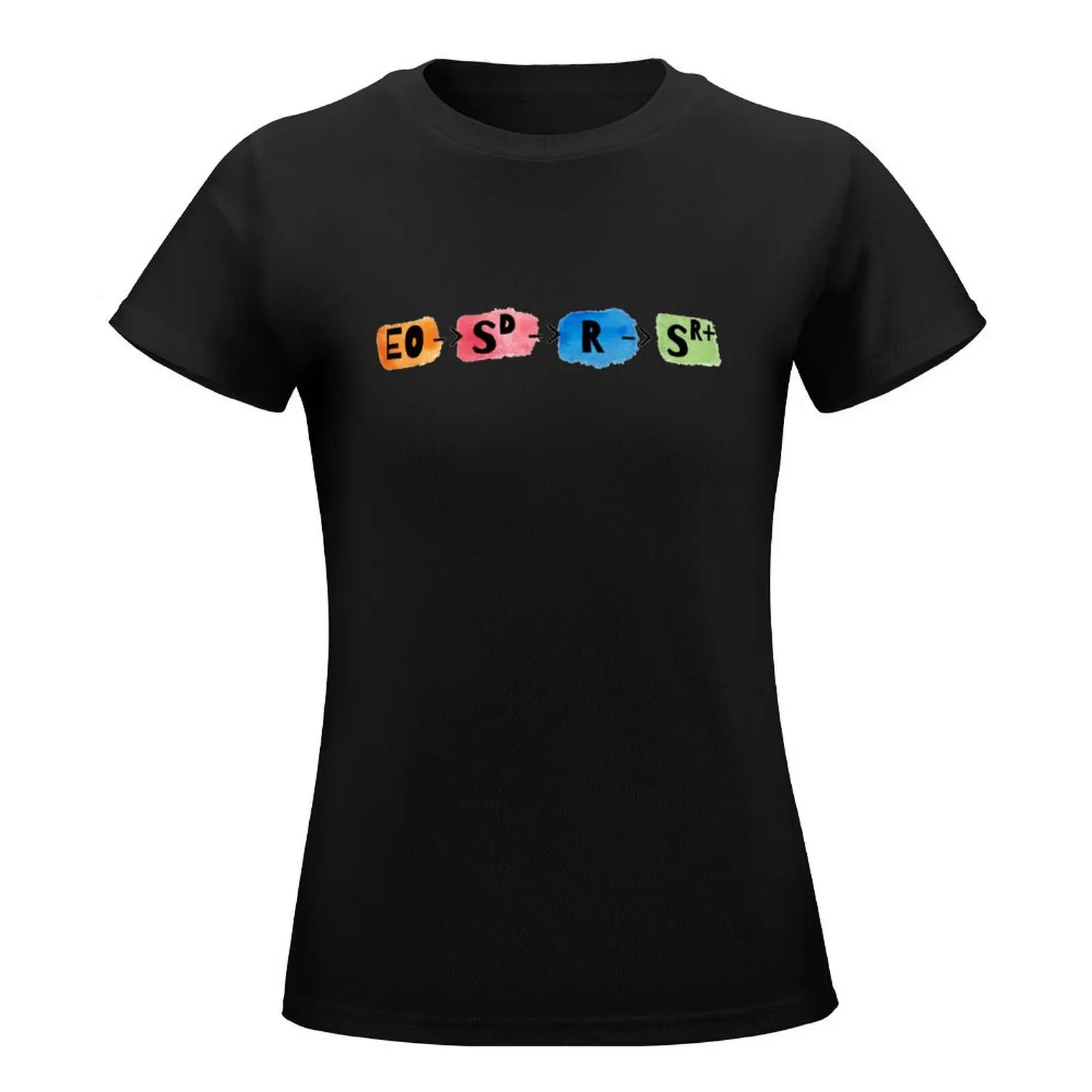 4 Term Contingency bcba rainbow T-Shirt female funny tops tops for Women