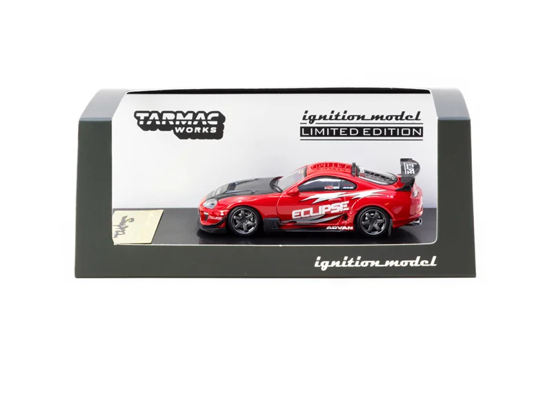 IG x Tarmac Work 1:64 Supra JZA80 RZ Druckgussautomodell Miniaturgeschenke