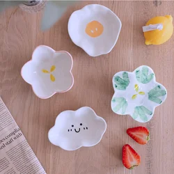 Cute Japanese Ceramic Seasoning Dish Hot Pot Mala Tang Dip Dish Ins Soy Sauce Vinegar Bowl Small Dish Seasoning Dish Gift Giving