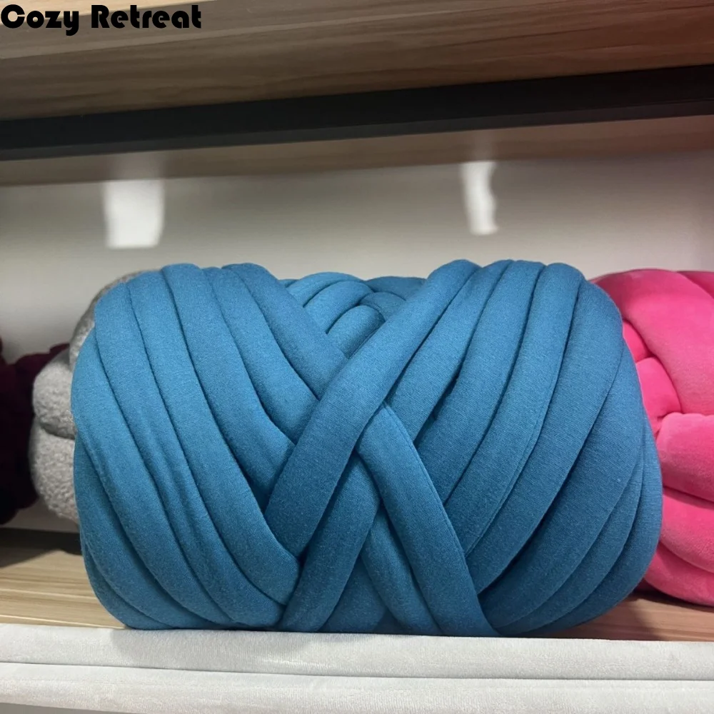 

Machine Washable Multi-color Chunky Yarn 2.5cm 500g Tube Yarn Thicken Super Velvet Arm Knitting Yarn DIY Blankets