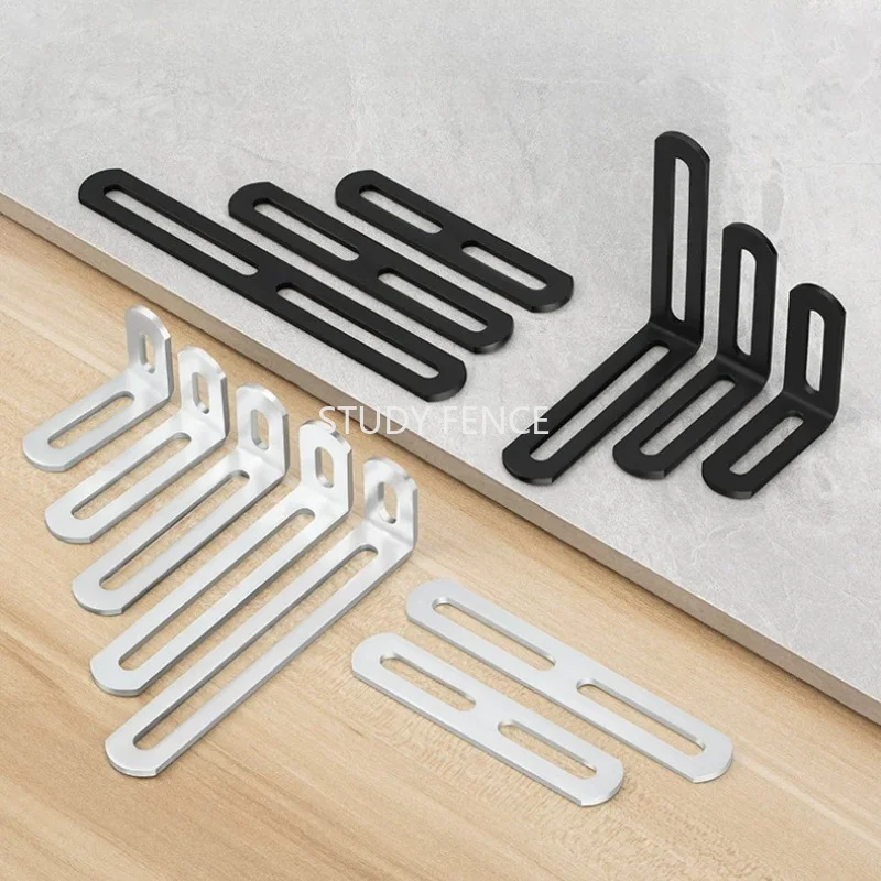 10PCS Metal Corner Code Furniture Fixed Corner Code Furniture Connectors, Household Hardware Accessories, Including Screws