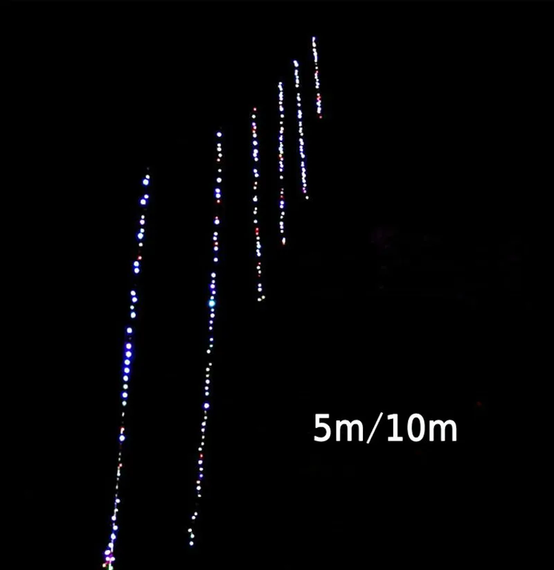 10 m LED-Lampe, 5 m, LED-Drachen-Schnur, fliegendes Outdoor-Spielzeug, Drachen, Sport-Freizeit, professioneller Drachen, Gel-Blaster, Ripstop-Drachen-Drachen