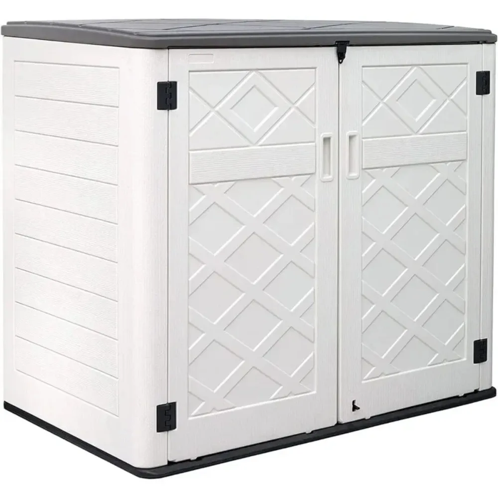 Larger Outdoor Storage Shed Weather Resistance, Horizontal Storage Box Waterproof for Garden, Patios, Backyards, 48 Cu.ft