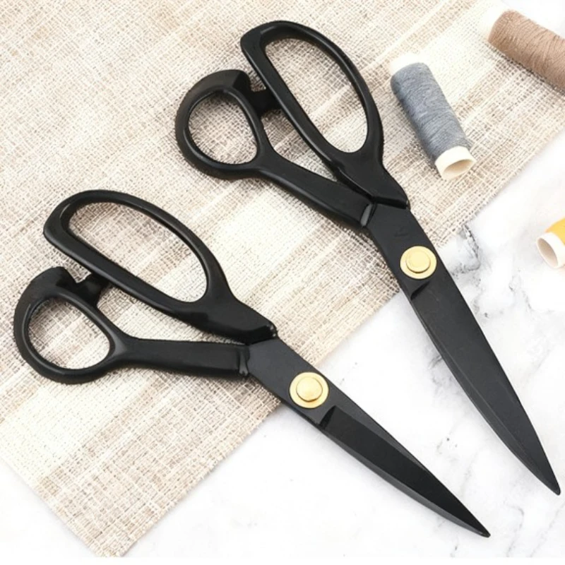 Sharp Tailor Scissors, 65 Manganese Steel Blade Aluminum Alloy Handle Heavy‑Duty Sewing Shears for Fabric Leather Cutting
