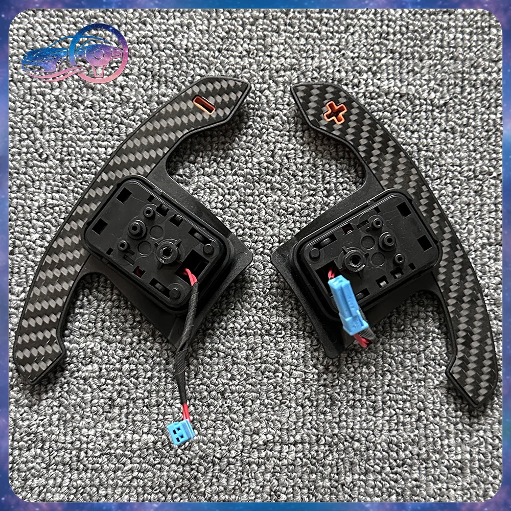 Carbon Fiber Steering Wheel Paddle Shifters for BMW 3 Series 5 Series G20 G30 F30 F35 Orange Large Gear Shift Extension - view 6
