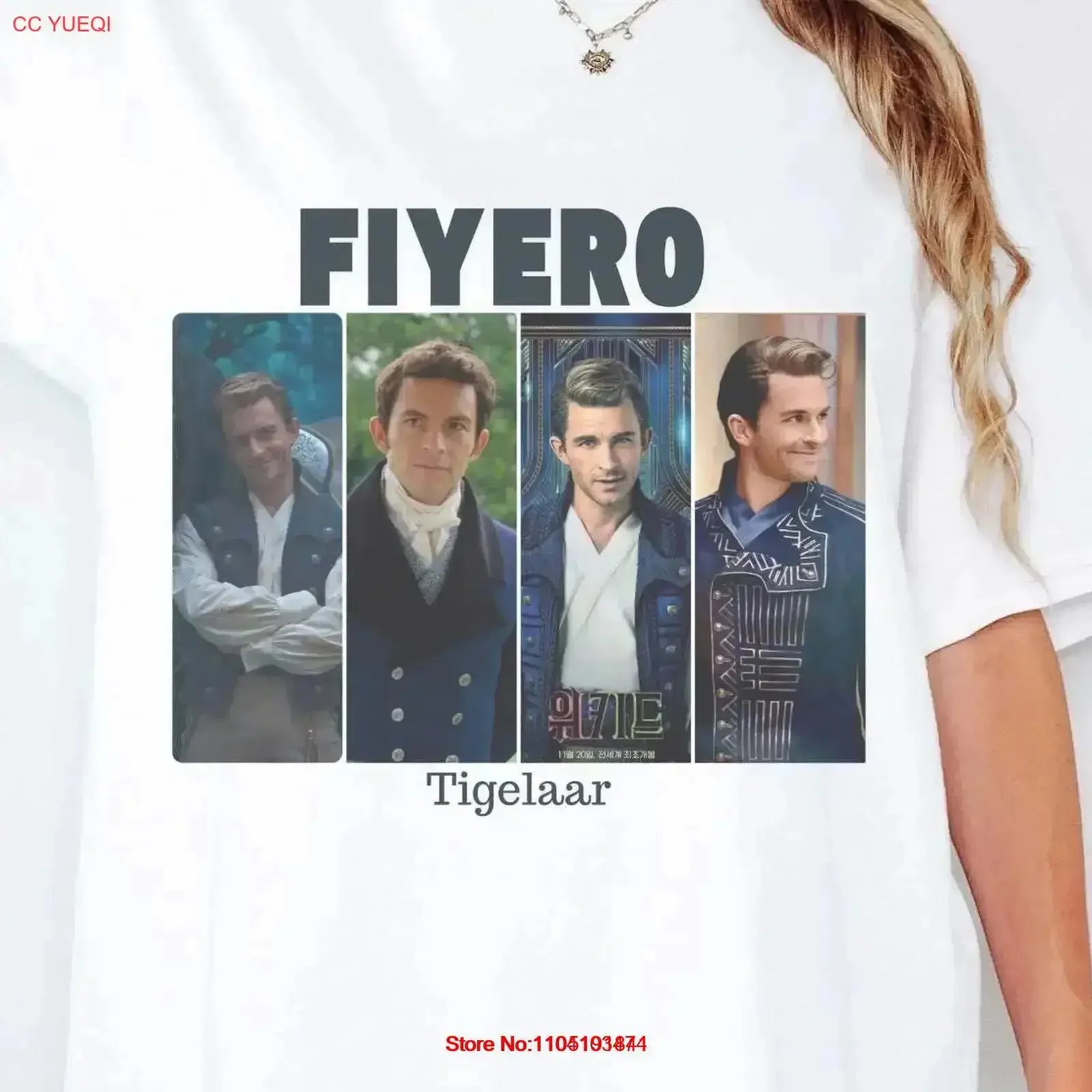 Limited Fiyero Tigelaar T Shirt Jonathan Bailey For Woman and Man vintage Washed Versatile graphic fashion Soft Breathable