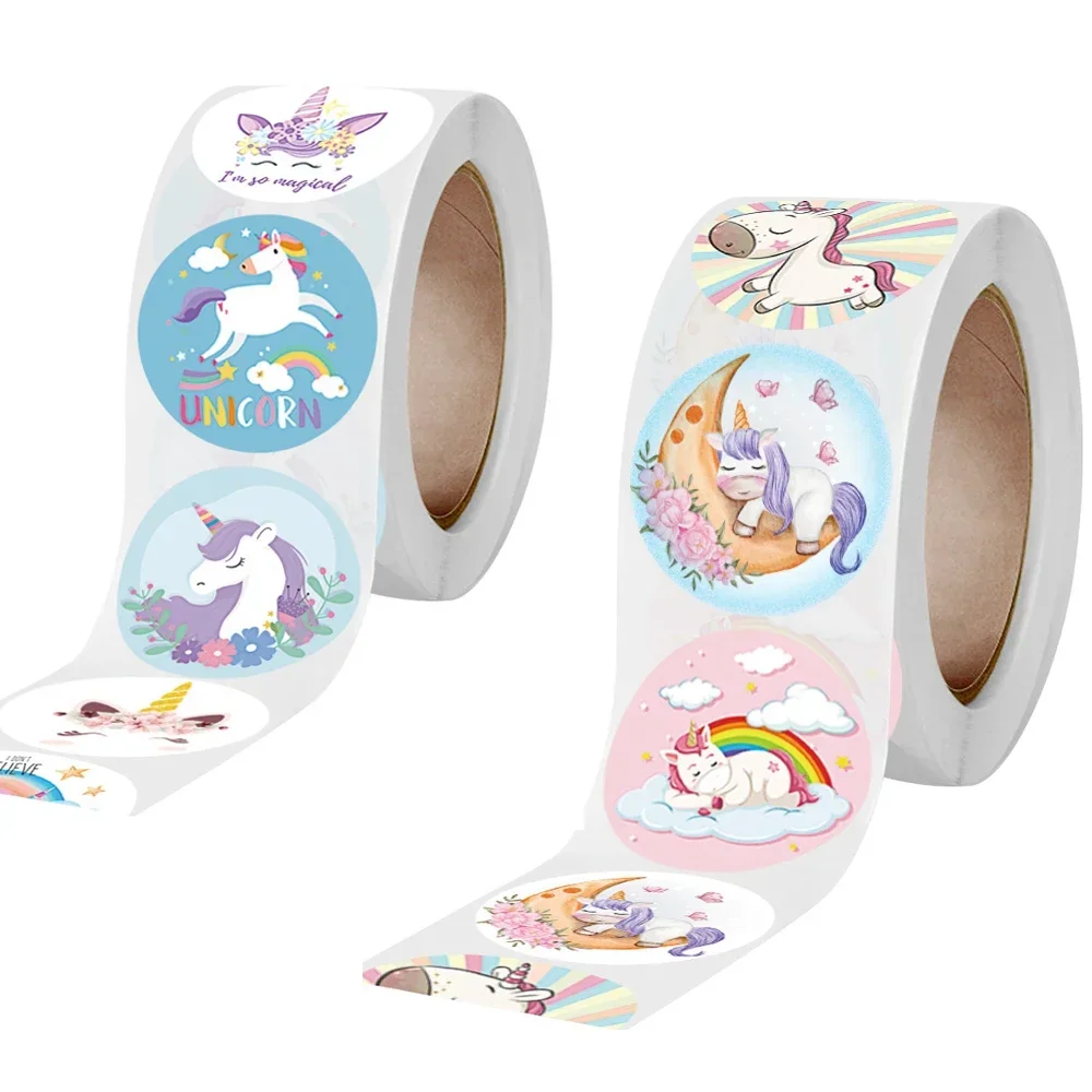 Encouragement Reward Stickers Unicorn Mermaid 18 Designs for Kids School Kindergarten Teachers Children Scrapbooking  Game Toy