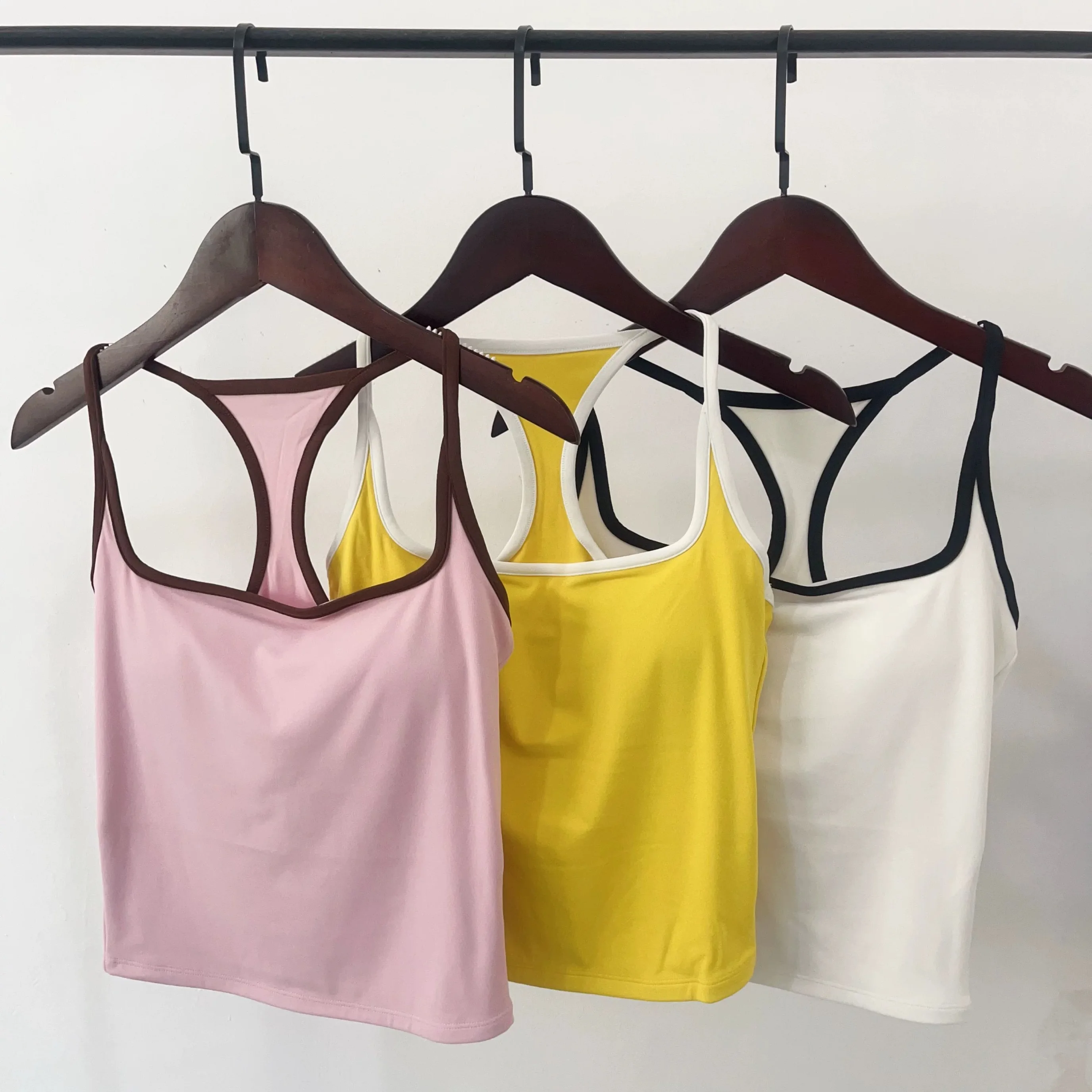 

Sports Vest Shockproof I-shaped Back Quick-drying Shirts Versatile Contrasting Color Pilates Yoga Vest Fitness Bra for Women