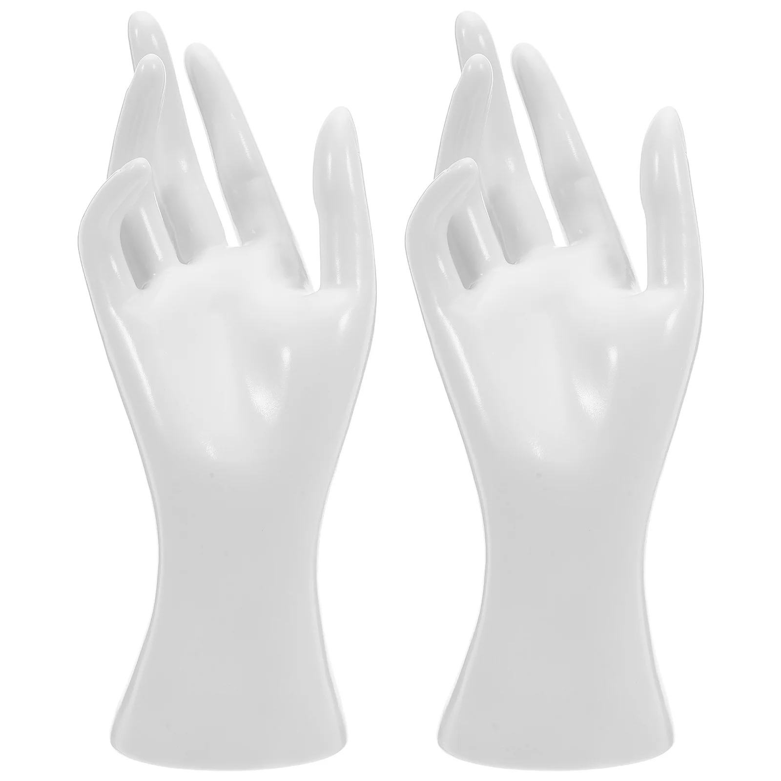 

2Pcs Female Mannequin Hand Jewelry Display Props Bracelet Necklace Holder Sturdy Plastic Lifelike Touch Desktop Retail