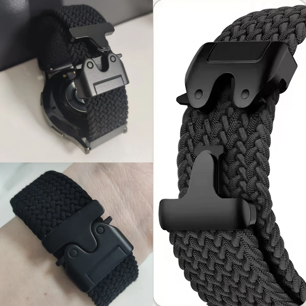 

Нейлоновый тканый ремешок для Garmin Forerunner 570 265 165 645 255 Vivoactive5 6 Venu 3 2 кв 20 мм/22 мм браслет Huawei WATCH GT 5 pro 4