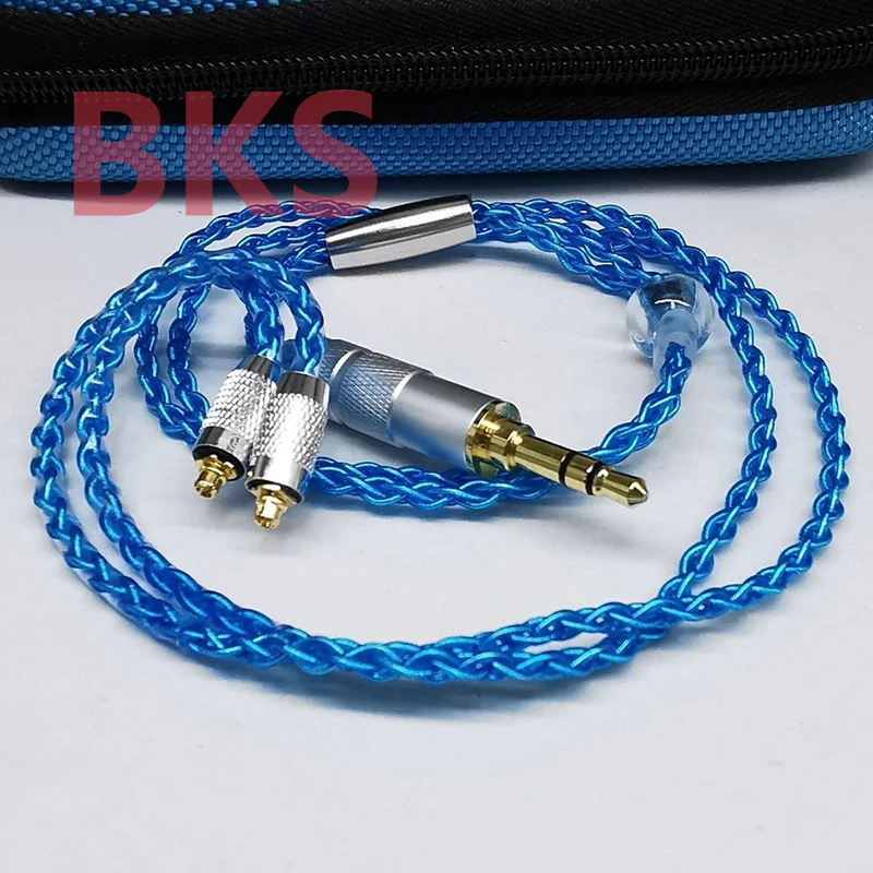 Custom Short Headphone Cable 40cm 45cm 50cm OCC Silver Plating Replace headphone cable 3.5mm mmcx 0.78-2pin DIY Earphone Cable