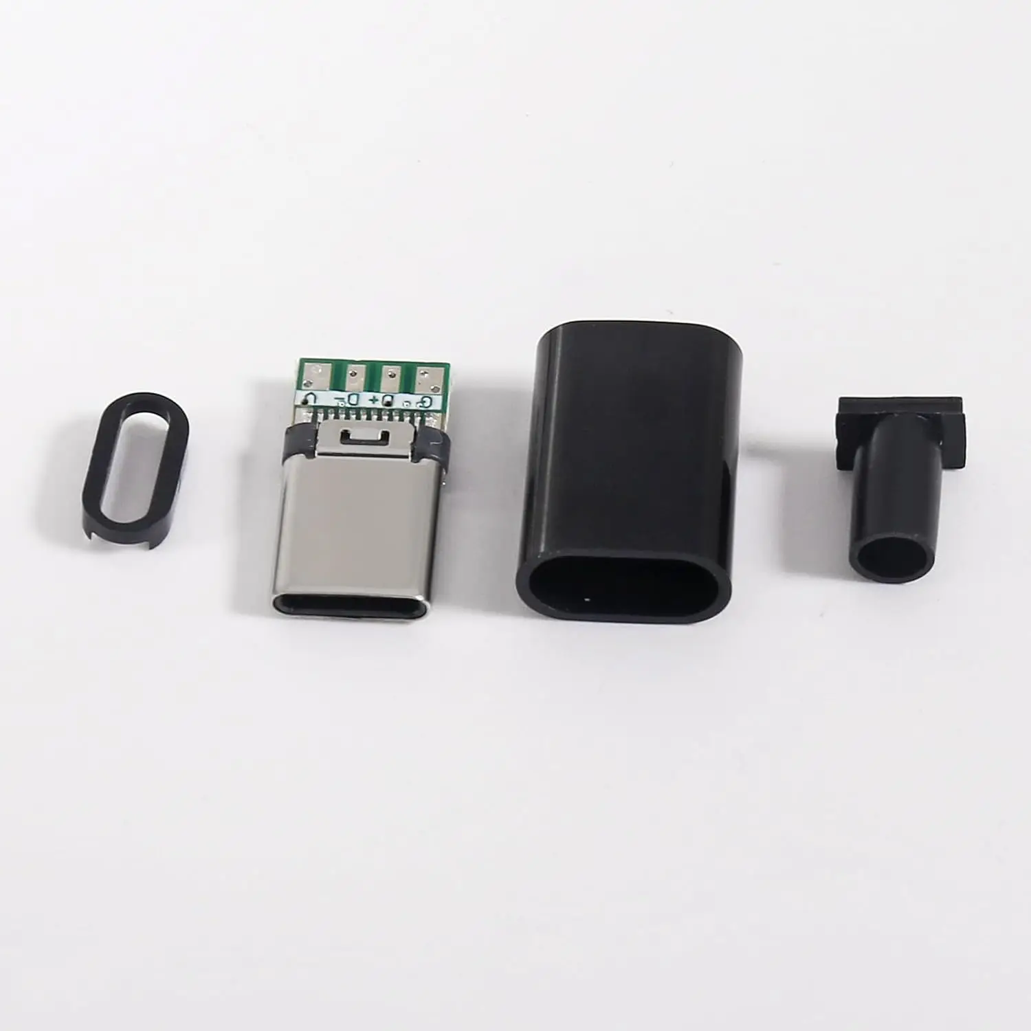 10 عبوات من موصل USB C - موصل USB 3.1 ذكر من النوع C لإصلاح الكابلات - محول لحام مع لوحة PCB باللون الأسود #6