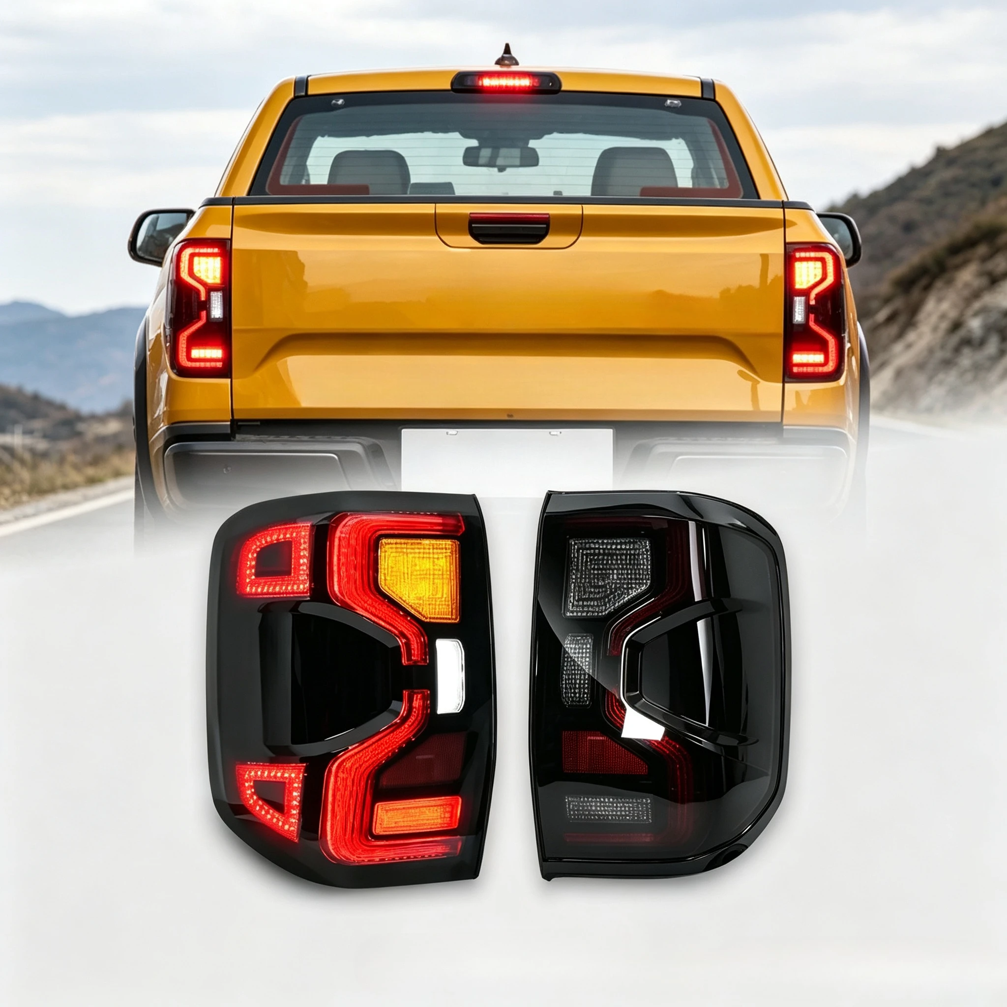 Led Taillight Assembly with DRL Dymanic Turn Signal Brake Light Reverse Lamp For Forad Ranger T9 2020- 2025 Accessories