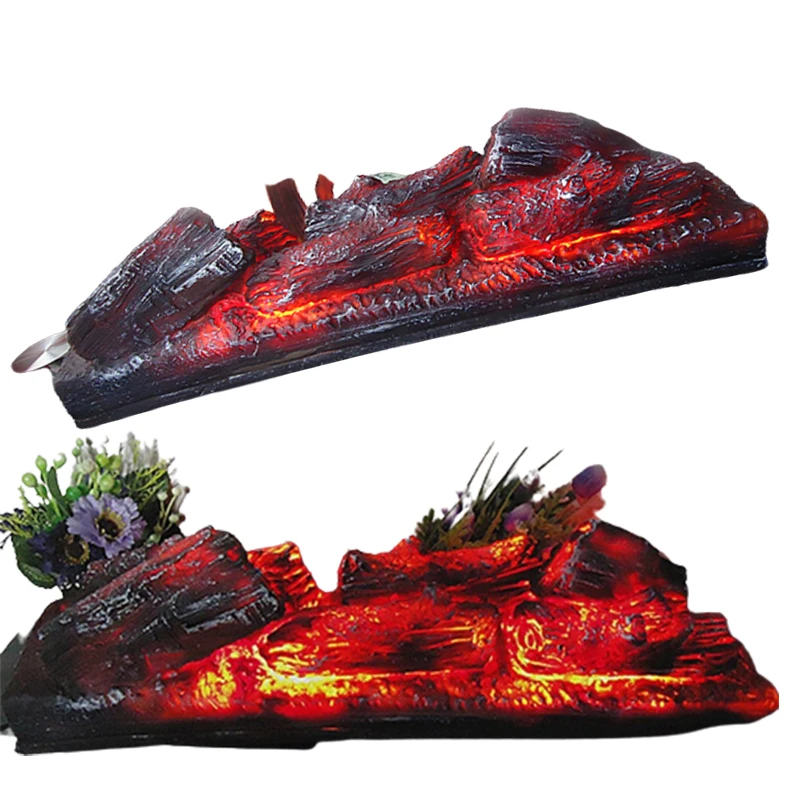 Christmas New Year Halloween Decoration Night Craft Simulation Charcoal Flame Light Emitting Diode Light Simulation Artificial F