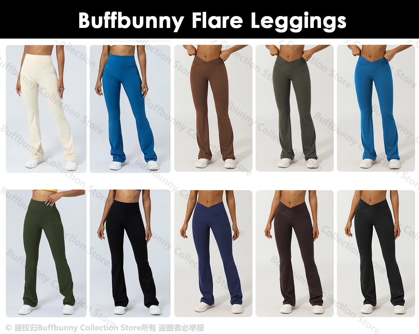 Buffbunny Flare Leggings Yoga Zachte Hoge Taille 3 Lijn Elastische Bell Bottom Vrouwen Fitness Gymbroek Sportkleding Sexy Flare Panty