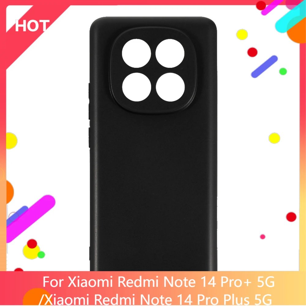 Redmi Note 14 Pro+ 5G Case Matte Soft Silicone TPU Back Cover For Xiaomi Redmi Note 14 Pro Plus 5G Phone Case Slim shockproo