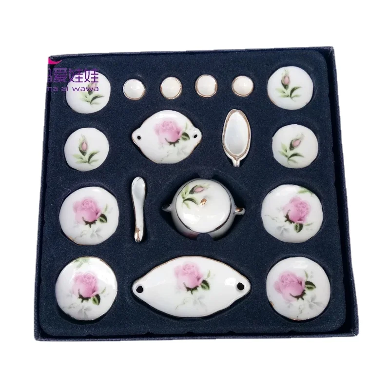 Mini Ceramic Tableware for Doll House Decoratioin Accessories for 1/6 1/8 Bjd Doll Diy Mini Scene Decoration