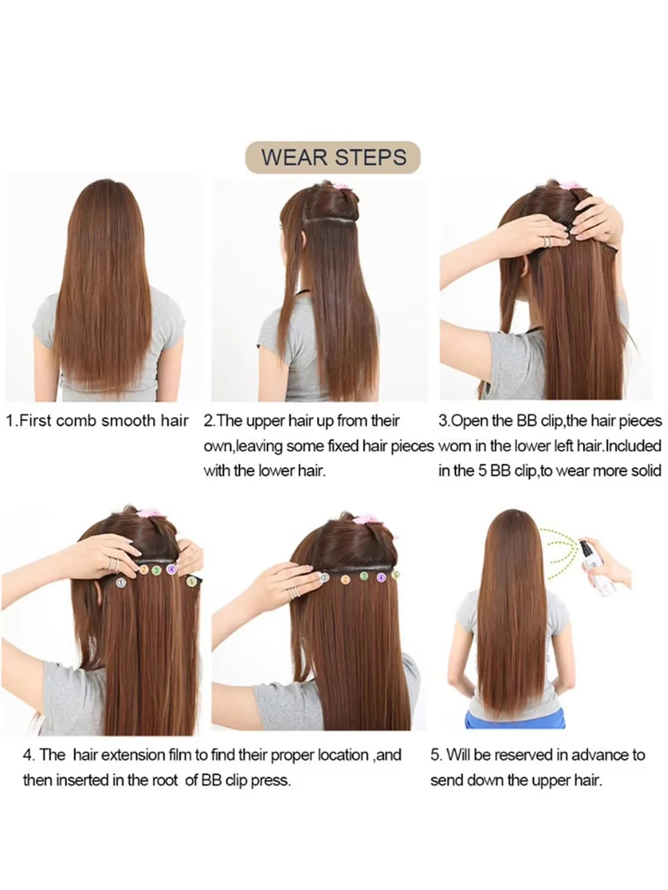 24Inch Synthetic Hair Extensions One piece 5 Clips Long Kinky Curly High Temperature Fiber Black Brown Hairpiece For Women