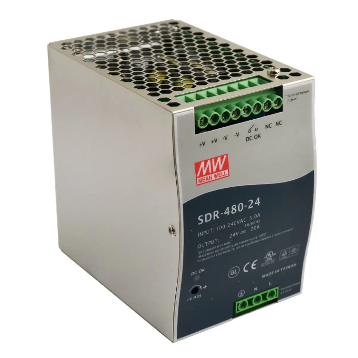 

SDR-480-24 DIN Rail Power Supply