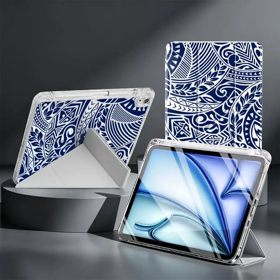 Personalized Ethnic Patterns With Pen Slot Cover Tablet Case For iPad Pro 13 2025 2026 10th Gen 9th 12th 11th Air 8 M2 M3 3 Mini