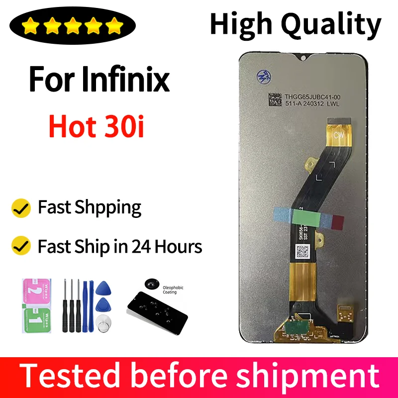 Hot30i NFC X669D Display Screen Replacement For Infinix Hot 30i X669 X669C LCD Display Touch Screen Digitizer Assembly