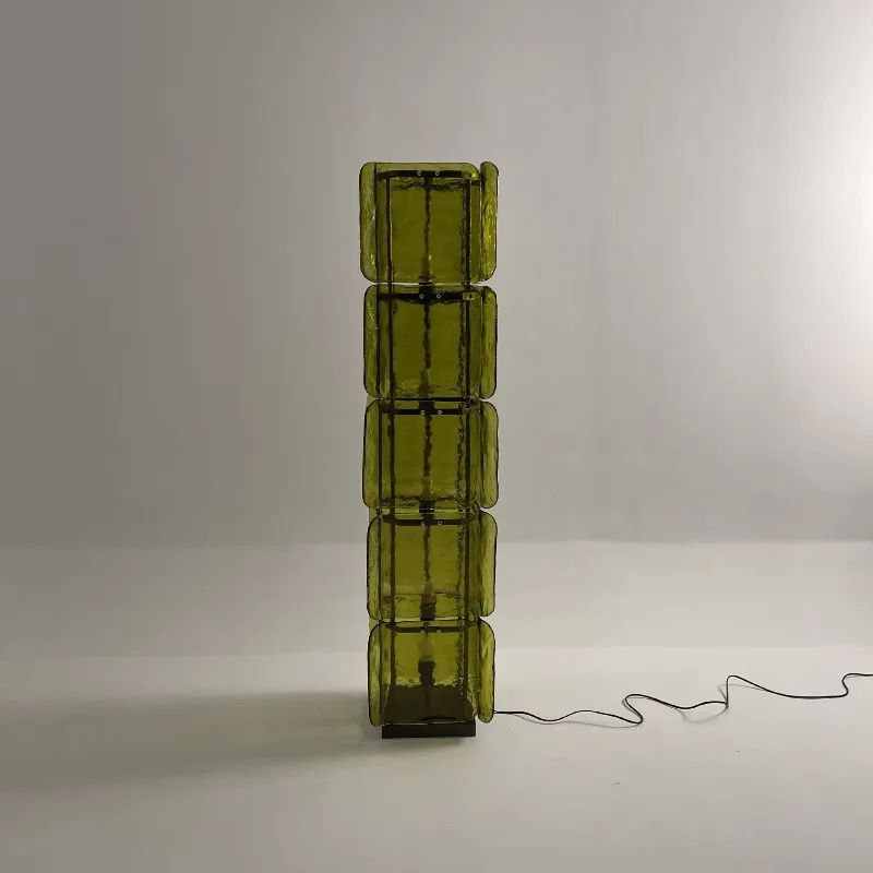 Italian light luxury bedroom bedside green creative decorative lamp, living room glass floor lamp