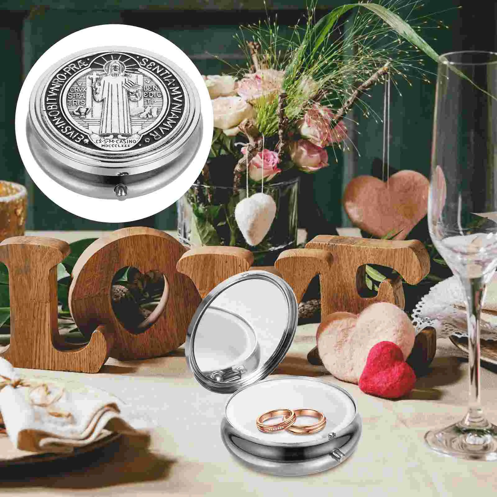 Holy Grail Gift Box Boxes Jewelry Case Organizer Vintage Zinc Alloy Travel Rosary