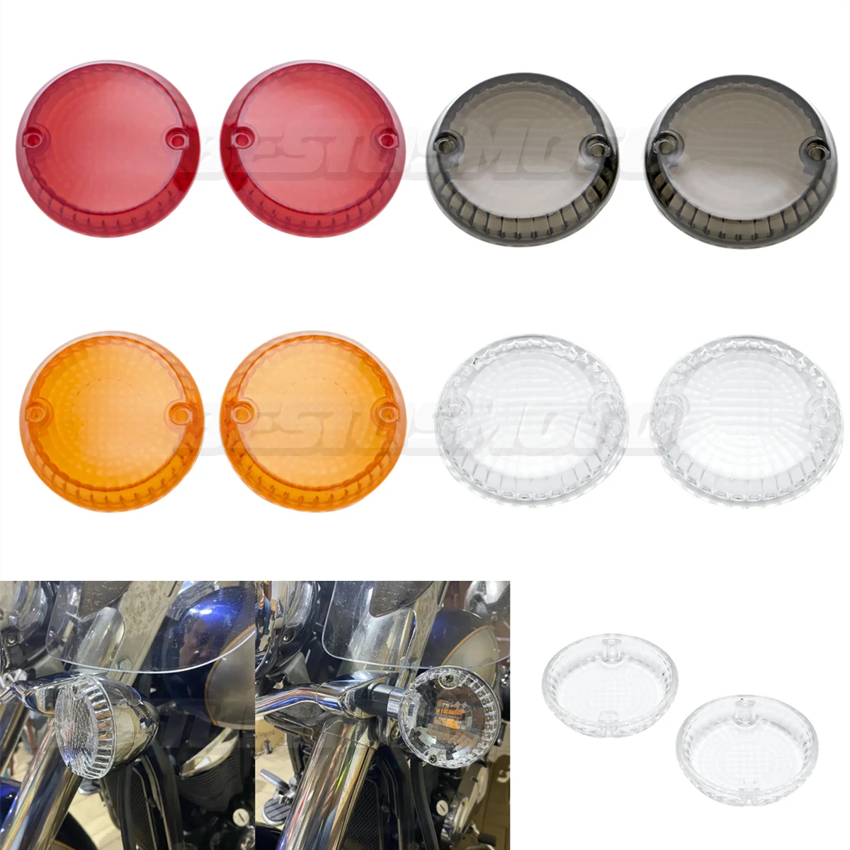 Motorcycle Turn Signals Indicators Lenses Cover For Kawasaki Vulcan 1500/1600/900/800/750/500 VN1500 VN800 VN900 VN500 VN1600