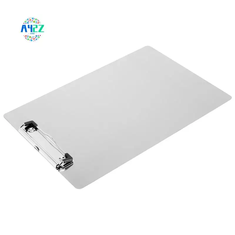 

A42Z-Metal Clipboard Folder A4 Stainless Steel Clip Board Bill Storage Folder Writing File Board Menu Splint For Business