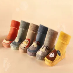 Toddler Socks with Rubber Soles for Toddlers Kids Socks Baby Warm Terry Thicken Slippers Infants Girl Winter Boys Sock Shoes