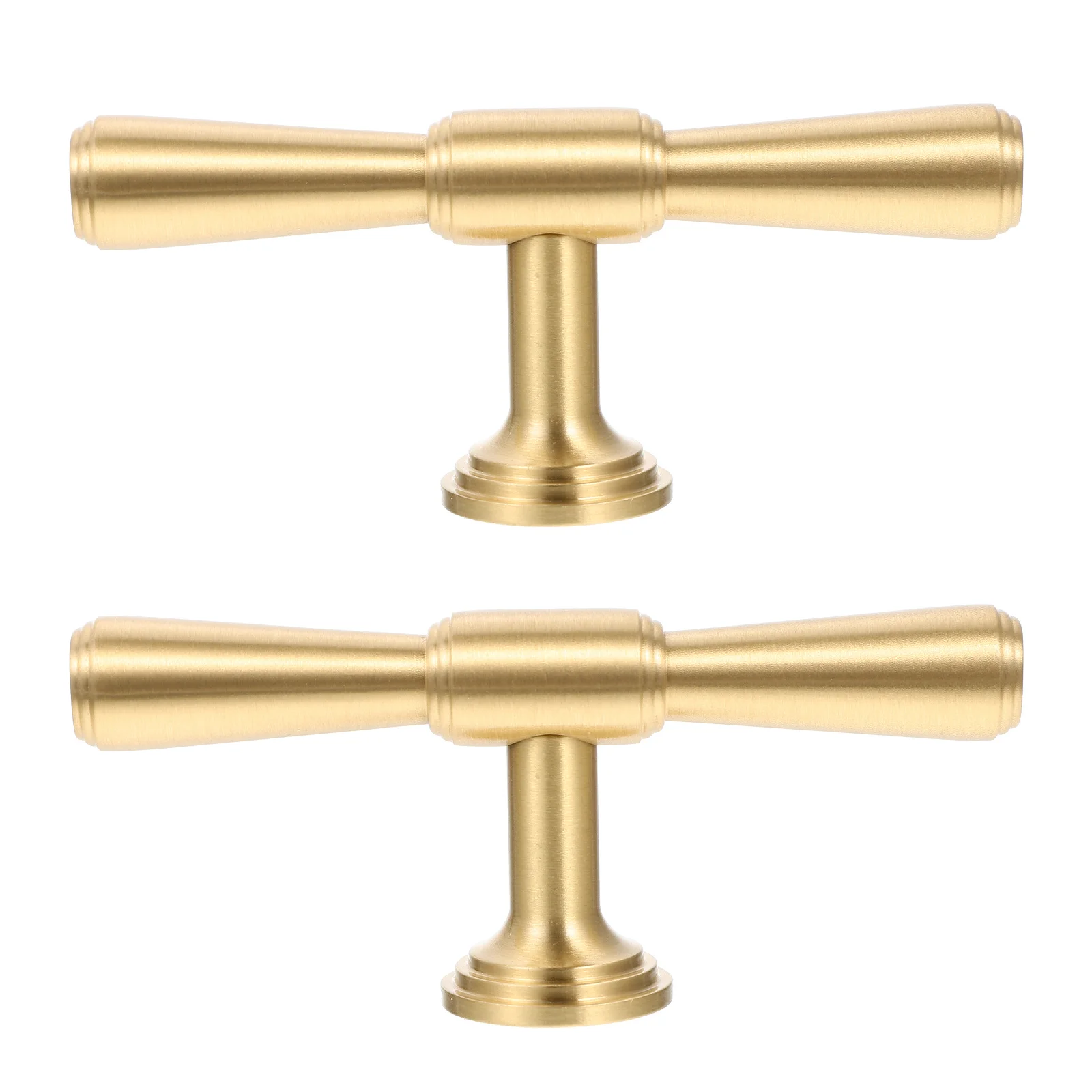 

2Pcs Golden Solid Brass T Bar Pull Handles Single Hole Furniture Drawer Cabinet Wardrobe Hardwares Kitchen Cupboard Handles