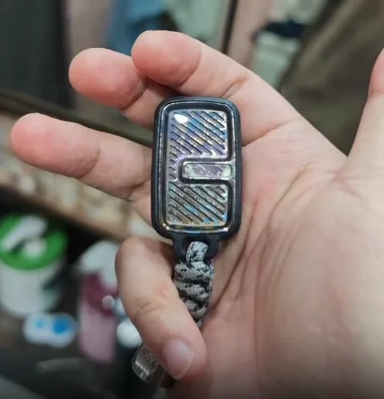 Used EDC Matrix zirconium splashed ink sealed crystal Fidget Slider Decompression Toy