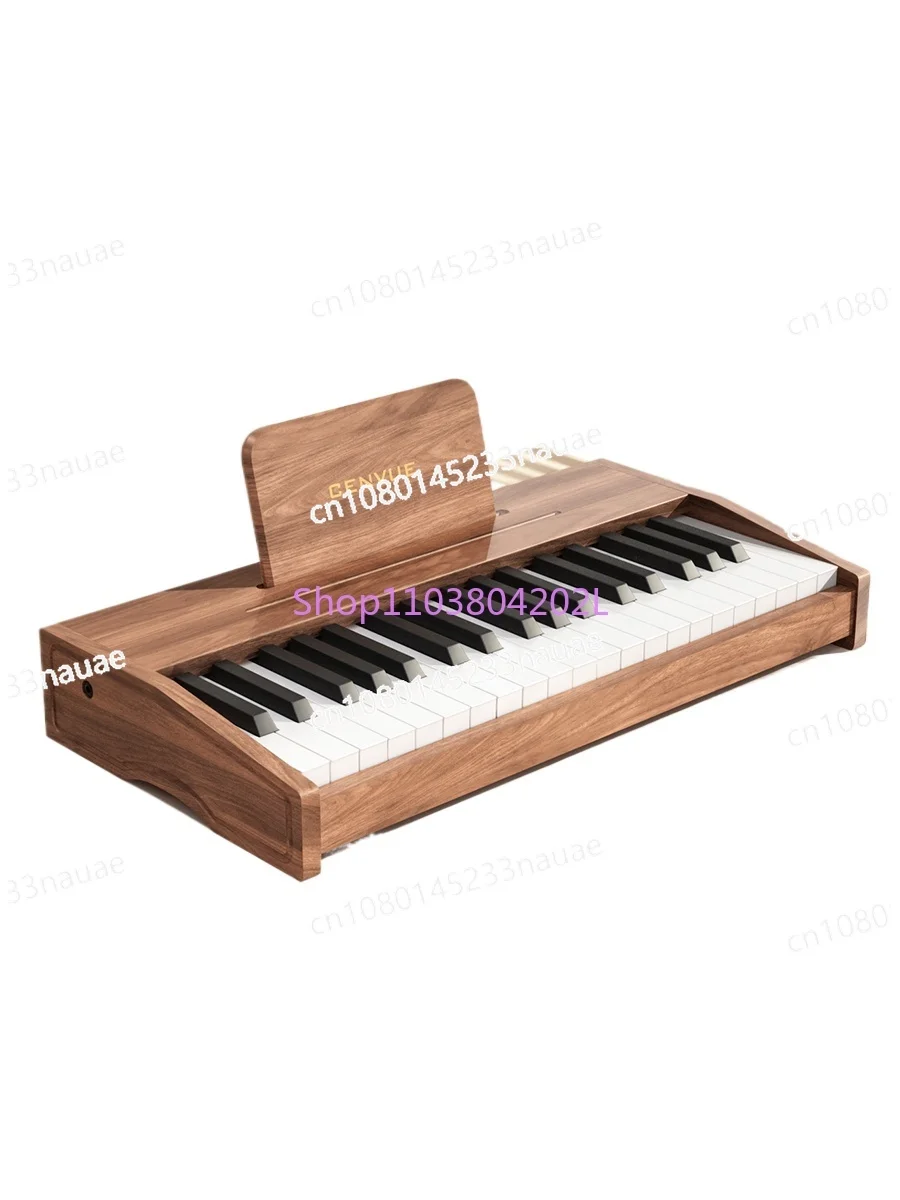 Wooden Children Little Piano Pattern Electronic Keyboard Beginner Baby Infant Boy Girl Baby Toy Gift