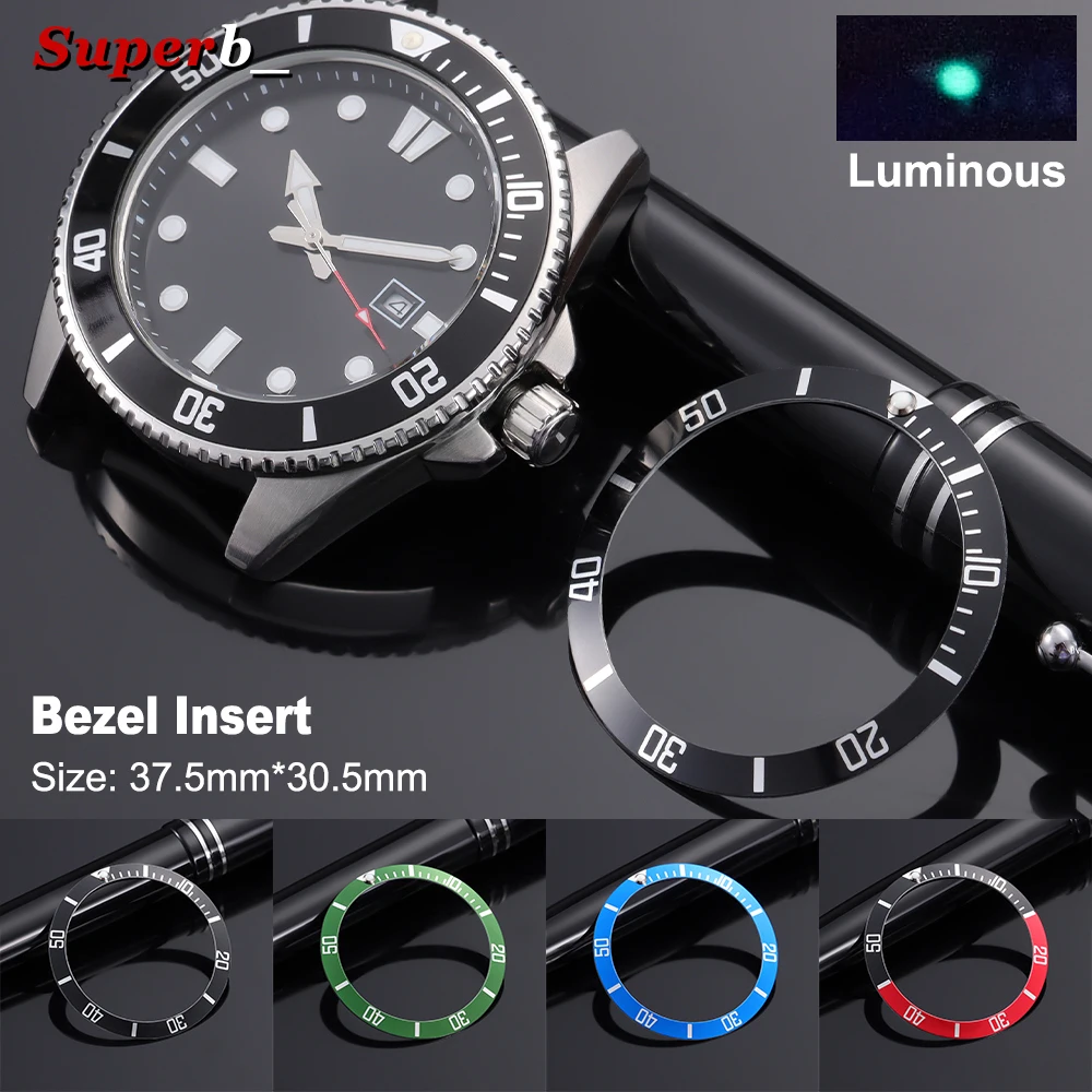 37.5mm*30.5mm Watch Face Aluminum Loop Bezel Insert Ring for Rolex Watch Replacement Part Accessories Watch Bezel Repair Tool