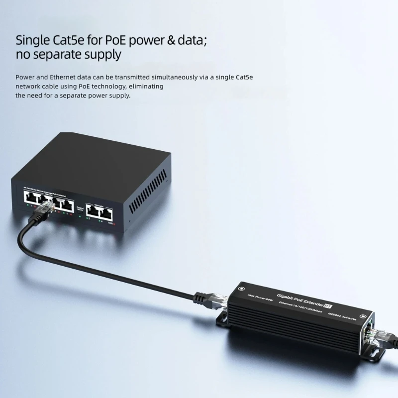  Wall Mount Extender 90W for Building Cabling and Camera Use