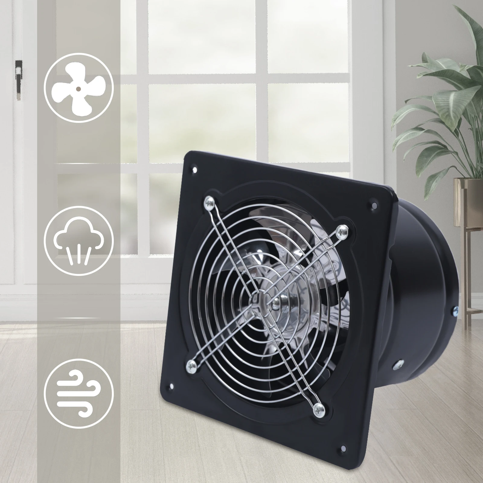 Axial Ventilation Fan Industrial Fan Channel Fan for Supply Air Exhaust Air Wall Window 2800r/min 40W 220V