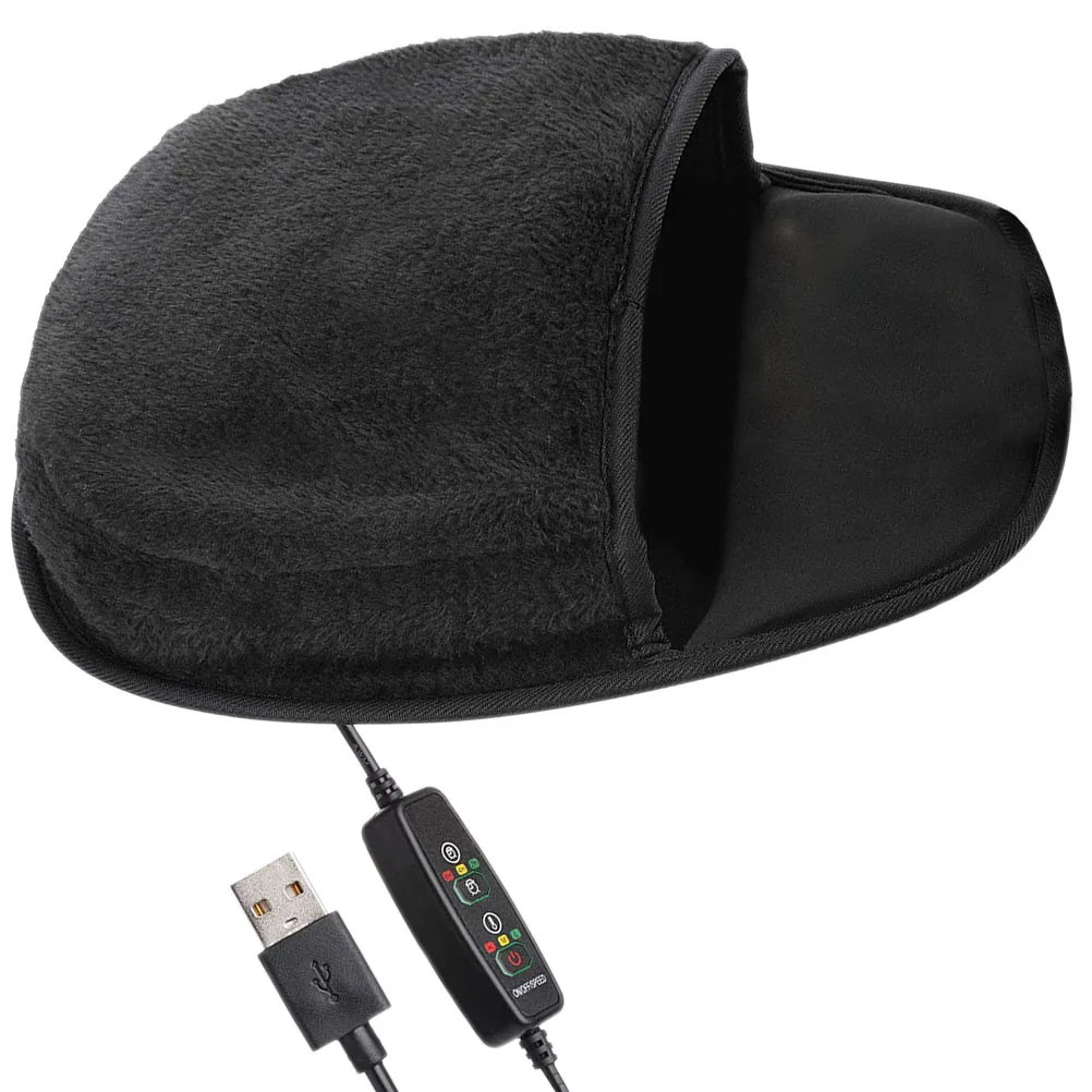 

Heated Mouse Pad Hand Warmer USB Heating Pads for Computer Keep Black Pvc Office